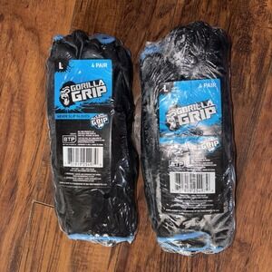 2 (4) Pack GORILLA GRIP 25497-042 Maximum Grip Gloves LARGE New Sealed